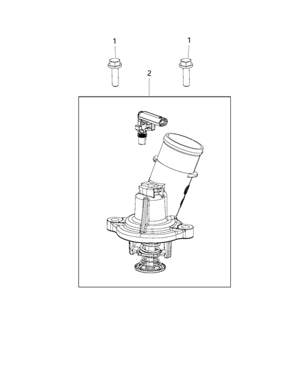 2019 Ram 3500 Thermostat & Related Parts Diagram 1