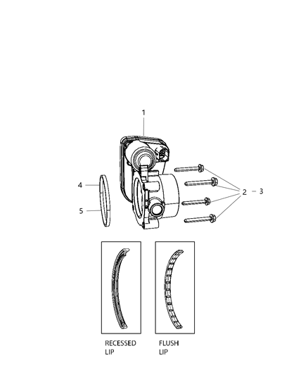 2008 Chrysler Town & Country Throttle Body & Related Diagram