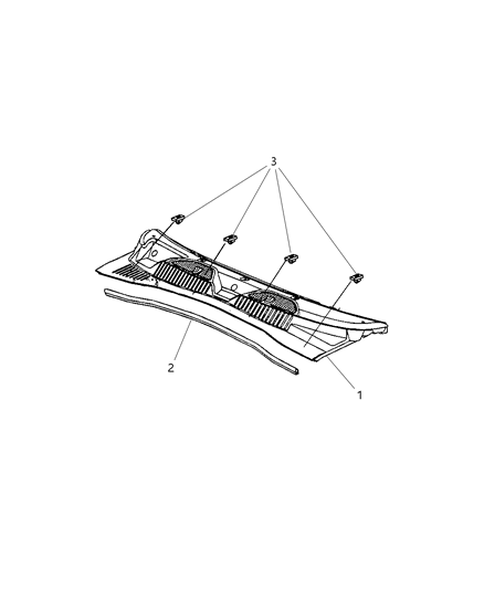 2011 Jeep Liberty Cowl Screen Diagram