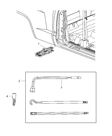 2011 Dodge Dakota Jack Assembly Diagram