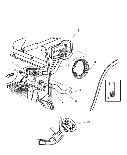 2008 Dodge Dakota Fuel Tank Tube Diagram