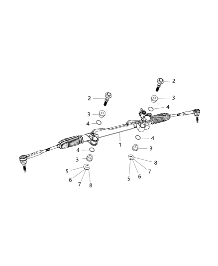 2013 Dodge Viper Gear Rack & Pinion Diagram