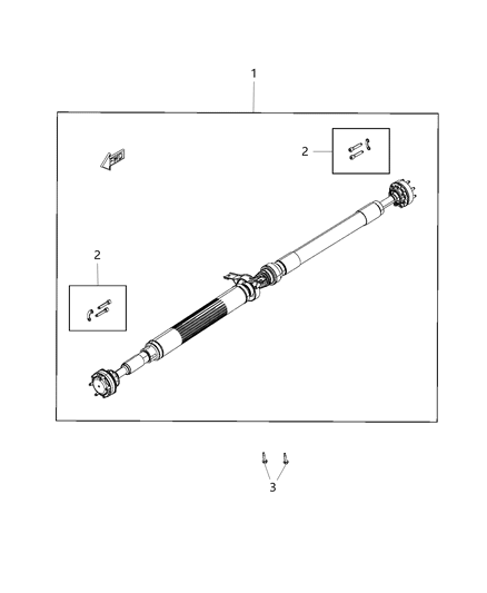 2017 Dodge Challenger Rear Drive Shaft Diagram for 53010678AI