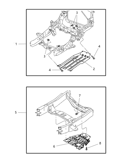 2003 Dodge Durango Shield-Front Diagram for 52022070AA