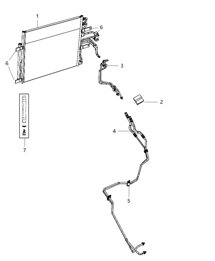 2016 Ram 1500 TRANSLINE-Oil Cooler Pressure And Ret Diagram for 52014804AF