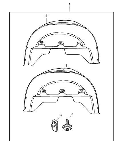 2006 Dodge Ram 2500 Liner Kit - Wheelhouse Diagram