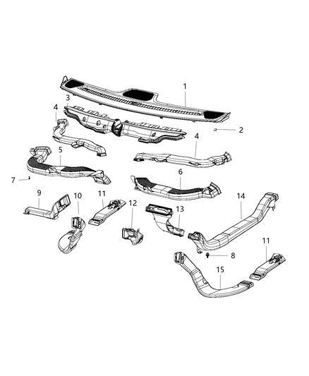 2019 Jeep Compass Air Ducts Diagram