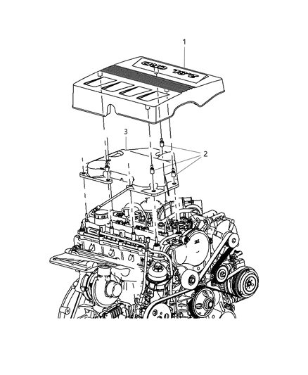 2009 Dodge Nitro Cover-Engine Diagram for 53013900AC