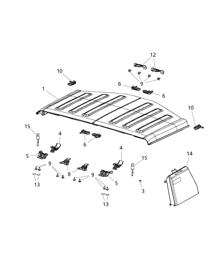 2019 Jeep Wrangler Pad-Anti-RATTLE Diagram for 68412261AA