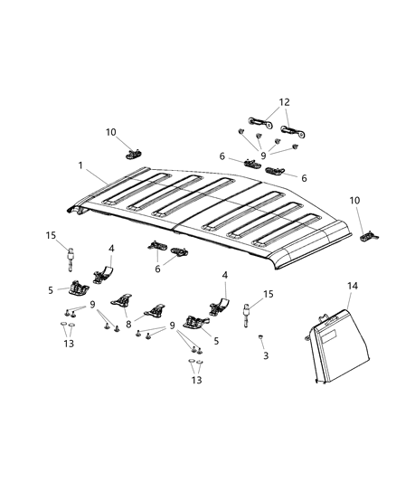 2019 Jeep Wrangler Bracket-Latch Diagram for 68293600AB