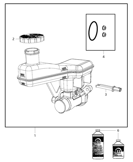 2017 Chrysler Pacifica Brake Master Cylinder Diagram