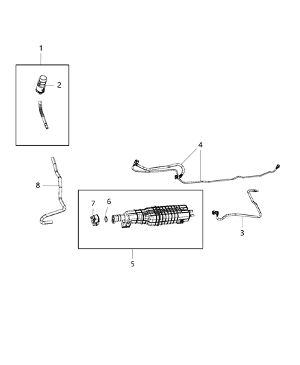 2020 Ram 1500 Vacuum Canister & Leak Detection Pump Diagram