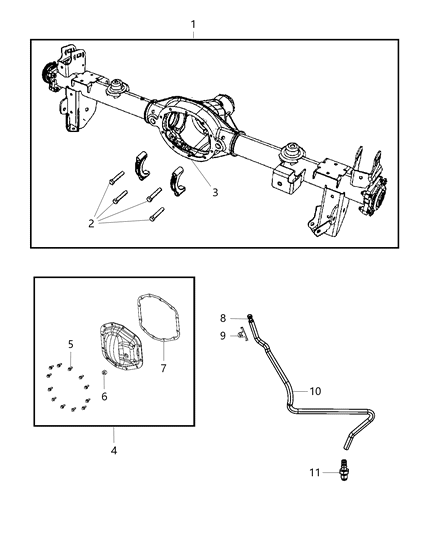 2018 Jeep Wrangler Gasket-Rear Cover Diagram for 68393981AA