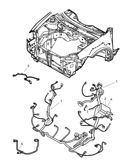 2005 Dodge Neon Wiring - Headlamp & Power Distribution Center Diagram