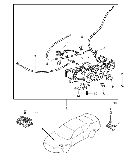 2000 Dodge Avenger Control-Temperature Diagram for MR460241