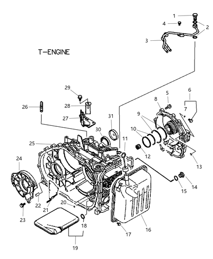 2002 Chrysler Sebring Case, Automatic Diagram 1