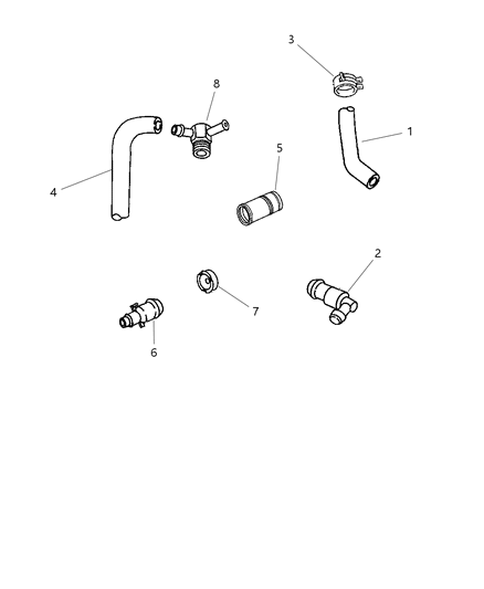 1998 Dodge Caravan Hose Valve Cover Vent Diagram for 4694668AA