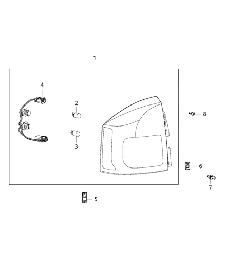 2017 Jeep Compass Lamps, Rear Tail Lamps Diagram