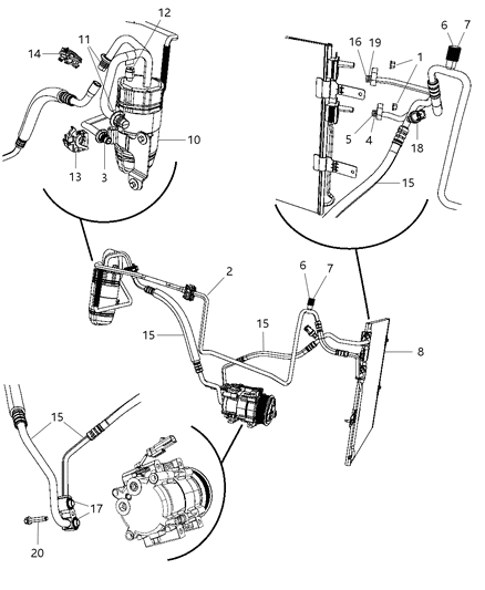 2010 Dodge Ram 5500 Valve-A/C Line Diagram for 5189365AB