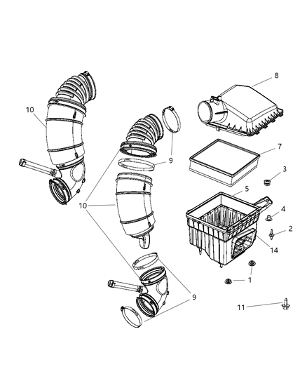 2007 Dodge Ram 3500 Cab Chassis Air Cleaner Diagram 2