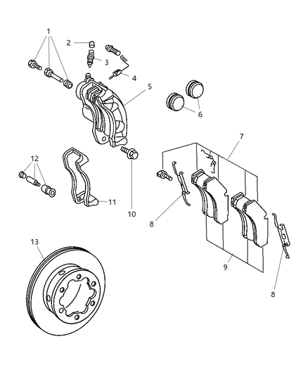 2004 Dodge Sprinter 2500 Brakes, Rear Diagram 2