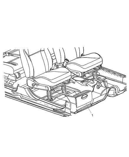 2001 Chrysler PT Cruiser Front Seat - Storage Bin Diagram