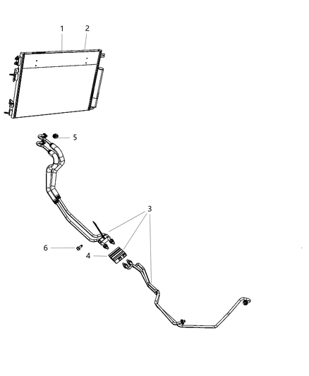 2016 Dodge Charger Transmission Cooler & Lines Diagram