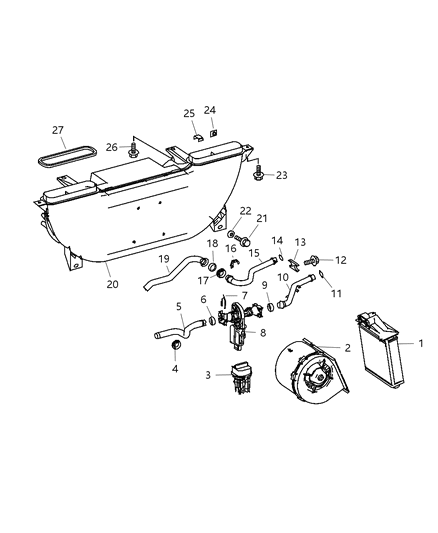 2007 Dodge Sprinter 3500 Hose-Heater Diagram for 68012617AA