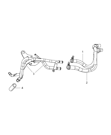 2008 Chrysler PT Cruiser Heater Plumbing Diagram 2