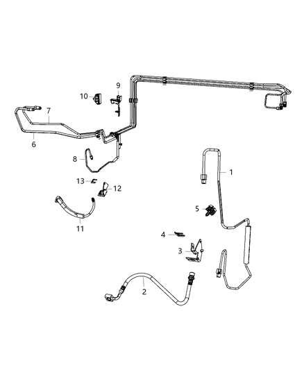 2011 Chrysler 300 Front Brake Lines & Hoses Diagram 1