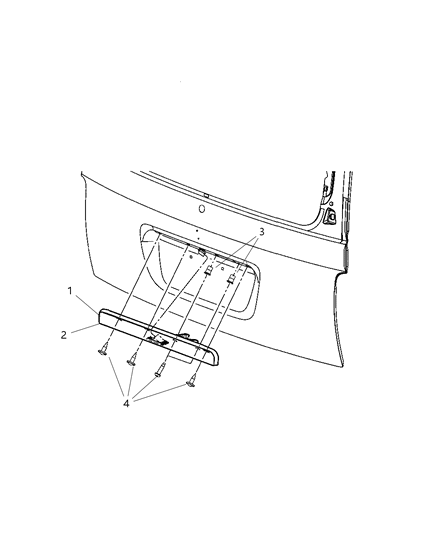 2007 Dodge Durango Handle-LIFTGATE Diagram for 55364586AD