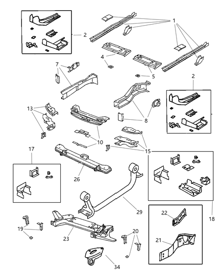 1997 Chrysler Cirrus Frame Front Diagram