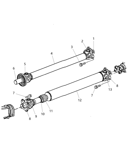 2006 Jeep Liberty Propeller Shaft Diagram 1