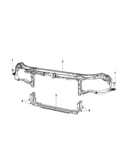 2020 Chrysler 300 Radiator Support Diagram