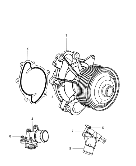 2007 Jeep Grand Cherokee Connector-COOLANT Diagram for 68014142AA