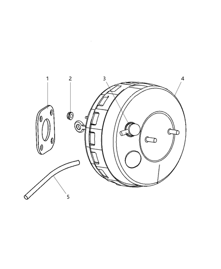 2007 Jeep Grand Cherokee Hose-Brake Booster Vacuum Diagram for 68022963AA