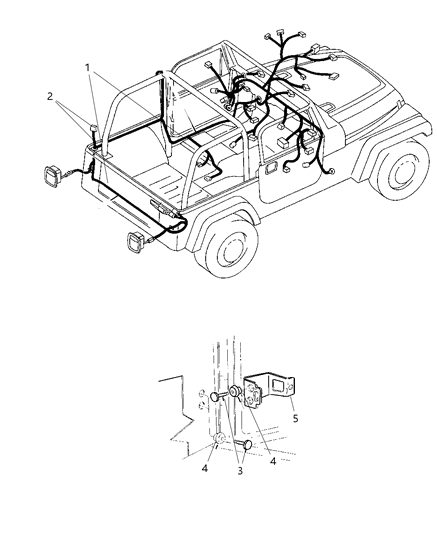 2004 Jeep Wrangler Wiring-Body Diagram for 56047164AD