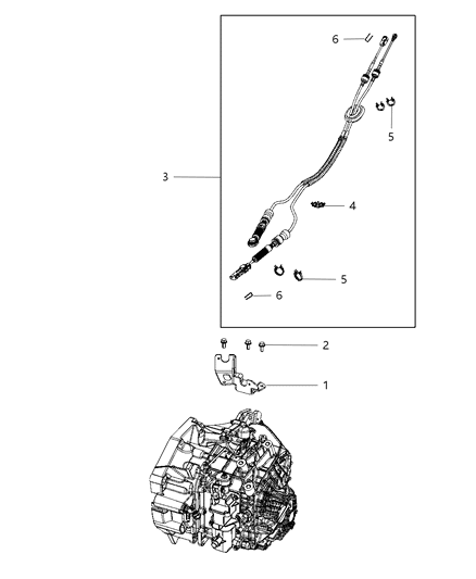 2012 Dodge Dart Gear Shift Cable And Bracket Diagram