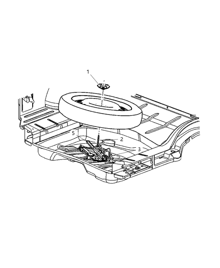 2007 Dodge Magnum Jack & Spare Tire Stowage Diagram