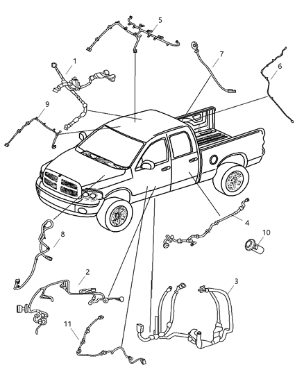 2007 Dodge Ram 2500 Wiring-Body Diagram for 56055773AC