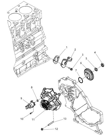 2006 Dodge Ram 3500 Pump-Fuel Injection Diagram for 5143425AA