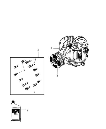 2009 Dodge Ram 4500 Bolt-HEXAGON Head Diagram for 68036453AA