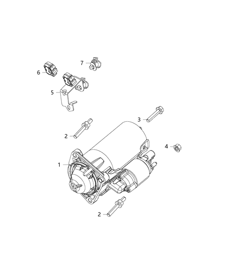 2020 Jeep Compass Starter & Related Parts Diagram 2