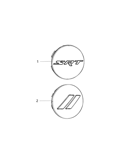 2020 Dodge Durango Wheel Covers & Center Caps Diagram