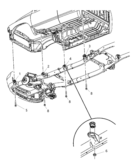 2017 Ram 3500 Pickup Body Hold Down Diagram 2