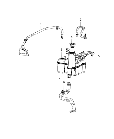 2019 Ram 2500 Coolant Recovery Bottle Diagram 2