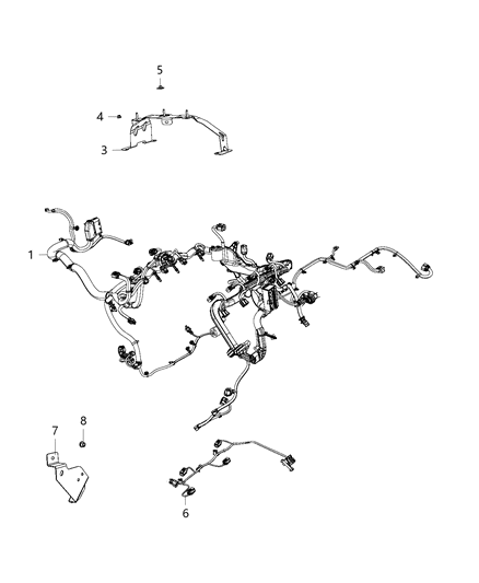 2020 Ram 1500 Bracket-ISOLATOR Diagram for 68333689AA