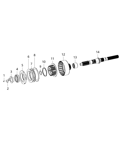 2010 Dodge Ram 1500 Main Shaft & Plates Diagram