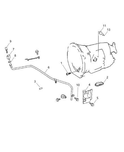 2009 Dodge Sprinter 2500 Oil Filler Tube & Related Parts Diagram