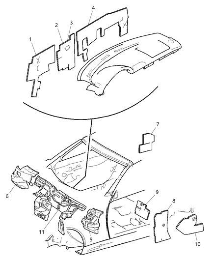 2004 Chrysler Crossfire Silencers Diagram